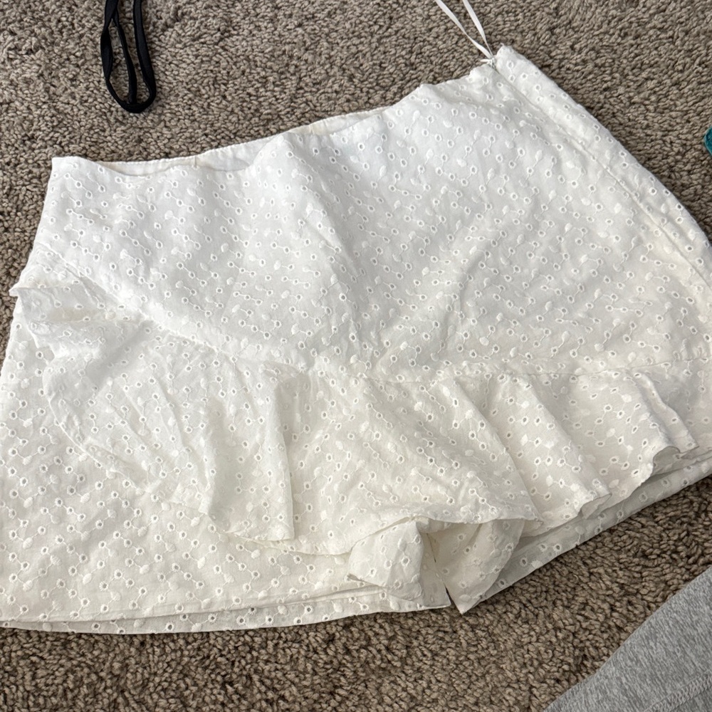Blue Blush White Eyelet Skort